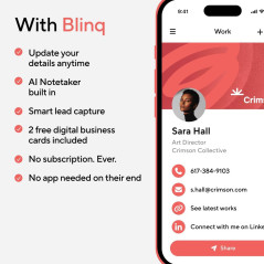 Blinq NFC Wristband - Instant Digital Business Card for iPhone & Android