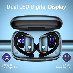 Écouteurs Sans Fil bmani Bluetooth 80H Autonomie Noir