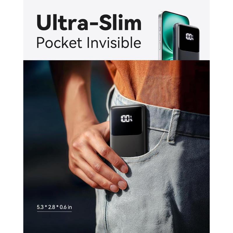 INIU Portable Charger 10000mAh Fast Charging USB-C Power Bank 22.5W