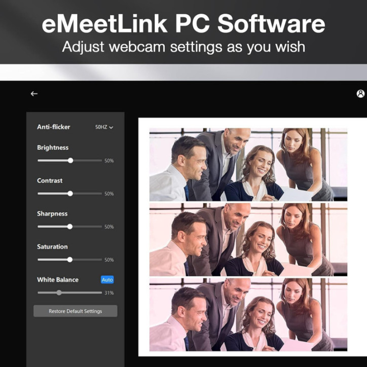 EMEET C980 PRO Webcam 1080P 3-en-1, Microphone à Réduction de Bruit, Haut-Parleurs, Correction Luminosité EMEET C980 PRO Webcam 1080P 3-en-1, Microphone à Réduction de Bruit, Haut-Parleurs, Correction Luminosité