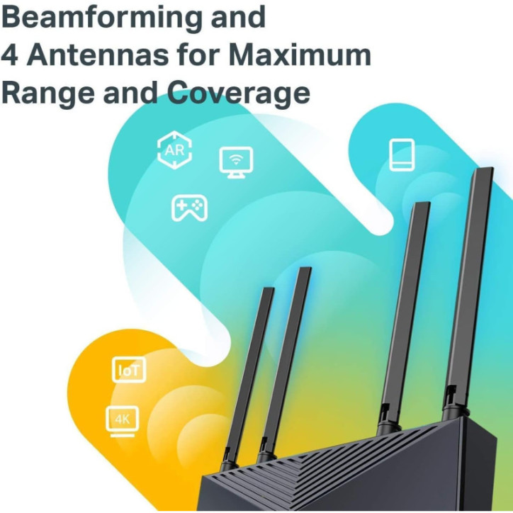 Routeur WiFi 6 TP-Link Archer AX10, Dual Band, 4 ports Gigabit, MU-MIMO, Contrôle Parental, Alexa Compatible Routeur WiFi 6 TP-Link Archer AX10, Dual Band, 4 ports Gigabit, MU-MIMO, Contrôle Parental, Alexa Compatible