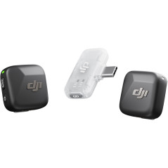 DJI Mic Mini Sans Fil (2 TX + 1 RX Mobile), Micro Cravate Ultra Léger, 300m, ANC, iPhone/Android/PC