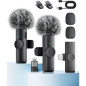 Microphone Sans Fil 2 Pack pour iPhone, iPad, Android – Micro Cravate avec Réduction de Bruit, Plug & Play Microphone Sans Fil 2 Pack pour iPhone, iPad, Android – Micro Cravate avec Réduction de Bruit, Plug & Play