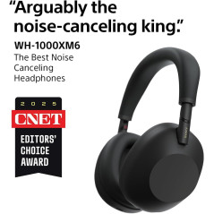 Sony WH-1000XM6 Wireless Noise Canceling Headphones, 30-Hour Battery