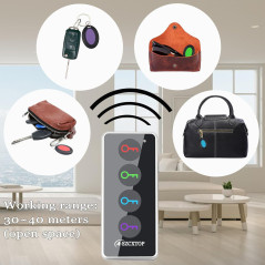 Key Finder Locator 80dB Wireless Tracker for Keys, Pets & More, 131ft Range