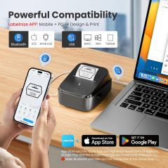 PM260 Bluetooth Inkless Label Maker – Portable 2 Inch Tape Printer
