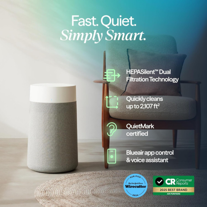 BLUEAIR Blue Pure 311i Max Smart Air Purifier for Medium Rooms up to 1,800 Sq Ft with HEPASilent & WiFi BLUEAIR Blue Pure 311i Max Smart Air Purifier for Medium Rooms up to 1,800 Sq Ft with HEPASilent & WiFi