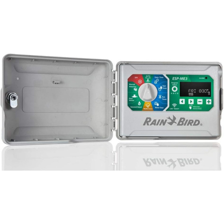 Rain Bird ESP-ME3 Contrôleur d'Arrosage 4 Stations WiFi Intérieur/Extérieur | Modèle ESP-ME3-A1 Rain Bird ESP-ME3 Contrôleur d'Arrosage 4 Stations WiFi Intérieur/Extérieur | Modèle ESP-ME3-A1