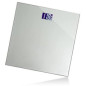 Balance de salle de bain numérique Moss & Stone Argent, précision 180kg, écran LCD rétroéclairé, design slim en verre Balance de salle de bain numérique Moss & Stone Argent, précision 180kg, écran LCD rétroéclairé, design slim en verre