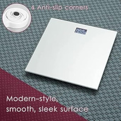 Balance Salle de Bain Digital Moss & Stone 180kg Slim Glass