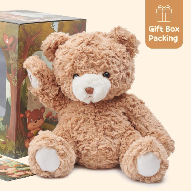 Ourson en Peluche Parlant IA, Compagnon Interactif Sans Écran, Confort Émotionnel Enfants 3-9 ans Ourson en Peluche Parlant IA, Compagnon Interactif Sans Écran, Confort Émotionnel Enfants 3-9 ans