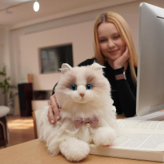 Chongker 24.8 Interactive Robot Cat Plush Toy with Touch Control