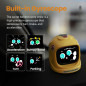 Smart Car Dashboard Robot Ornament with 200+ Expressions & Sound Effects, Emotional Driving Companion - Black