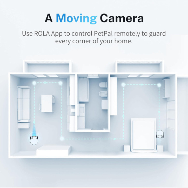 Enabot EBO ROLA PetPal FamilyBot: 2.5K Mobile Pet Camera Robot with Treat Dispenser, 2-Way Talk & Night Vision Enabot EBO ROLA PetPal FamilyBot: 2.5K Mobile Pet Camera Robot with Treat Dispenser, 2-Way Talk & Night Vision