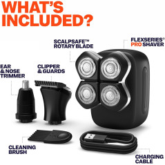 Freebird Electric Head & Body Hair Shaver - Cordless Waterproof Razor