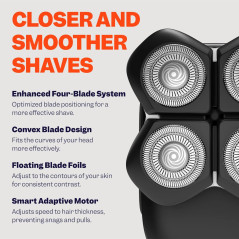 Freebird Electric Head & Body Hair Shaver - Cordless Waterproof Razor