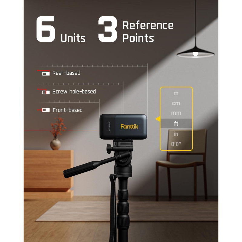 Fanttik A10 Pro : Mètre Laser Numérique 2-en-1 HD 50m