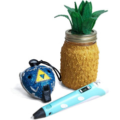 Stylo d'impression 3D SCRIB3D P1 avec écran, 3 filaments PLA, livre de pochoirs et chargeur