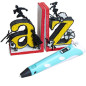 SCRIB3D P1 3D Printing Pen with Display, 3 PLA Colors, Stencil Book, Project Guide & Power Adapter