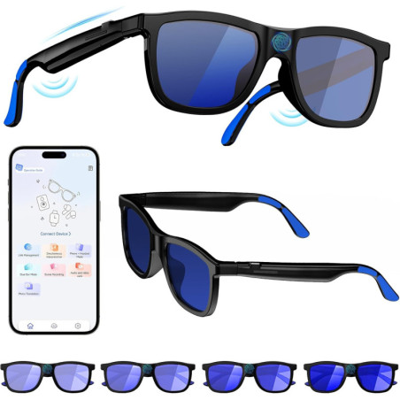 Lunettes Audio 2026 Bluetooth 5.4 avec Verres Électrochromiques