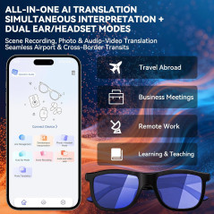 2026 Smart Audio Glasses with Electrochromic Lenses & Bluetooth 5.4