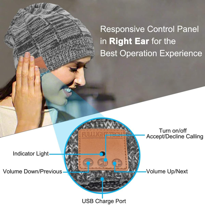 Bonnet Bluetooth Casque Audio - Idée Cadeau Tech Unique