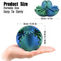 Gear Sphere 3D Printed Steampunk Fidget Gear Ball Cube Toy - Stress Relief Gift for Kids & Adults (Green)