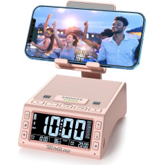 TechGlow Pink Foldable Cellphone Stand & Bluetooth Speaker Gift for All