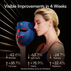 INIA Glow 4D Wireless Red Light Therapy Mask – 320 LEDs, Cordless & Rechargeable