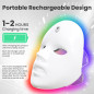 Masque LED Thérapie Lumière Rouge 7-en-1 pour Visage - Soin Peau Salon & Maison, Blanc Masque LED Thérapie Lumière Rouge 7-en-1 pour Visage - Soin Peau Salon & Maison, Blanc