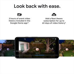 Caméra Google Nest avec projecteur - Sécurité extérieure, blanc