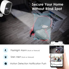 GMK Wireless 4-Pack 2K Outdoor Security Cameras with Color Night Vision