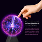 PowerTRC 8 Battery-Powered Plasma Ball Lamp – Touch & Sound Activated, Party & Science Decor Gift PowerTRC 8 Battery-Powered Plasma Ball Lamp – Touch & Sound Activated, Party & Science Decor Gift
