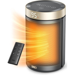 DREO 2024 Portable Electric Space Heater, 1500W PTC Ceramic, Thermostat, Remote, 12H Timer, Digital Display