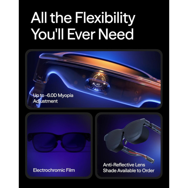 Lunettes VITURE Luma AR/XR 146 1200p, 50° FOV, Electrochromic, Myopie, Multi-plateformes Lunettes VITURE Luma AR/XR 146 1200p, 50° FOV, Electrochromic, Myopie, Multi-plateformes