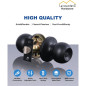 Lanwandeng Matte Black Door Knobs with Lock & Keys, Interior/Exterior Bedroom & Bathroom Entry Door Lock Lanwandeng Matte Black Door Knobs with Lock & Keys, Interior/Exterior Bedroom & Bathroom Entry Door Lock
