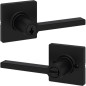 Kwikset Casey Matte Black Entry Door Handle with Lock, Keyed Reversible Lever, Pick-Resistant SmartKey Security Kwikset Casey Matte Black Entry Door Handle with Lock, Keyed Reversible Lever, Pick-Resistant SmartKey Security