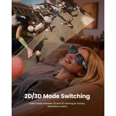 Lunettes AR TOZO VIZO Z1 Pro, écran 160, Micro-OLED 120Hz, 2D/3D, stéréo, USB-C, portables et détachables