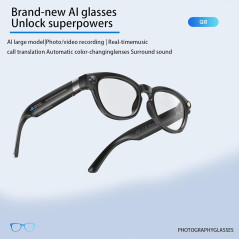 Lunettes Intelligentes 4K UHD, Traduction, Audio Bluetooth