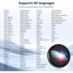 Badge Intelligent ZNP AI : Écran HD, Traduction 60 Langues
