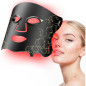 Red Light Therapy Mask with Cooling Gel Pack, 7-Color 850nm NIR LED, Rechargeable Remote, 180 Mins Use, Black Red Light Therapy Mask with Cooling Gel Pack, 7-Color 850nm NIR LED, Rechargeable Remote, 180 Mins Use, Black