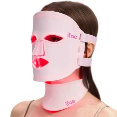 IFAE 850nm Red Light Therapy Mask for Face & Neck with Eye Protection