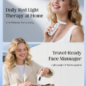 Thérapie par lumière rouge visage et cou, masseur 7 couleurs anti-âge, appareil LED rechargeable avec chaleur et vibration Thérapie par lumière rouge visage et cou, masseur 7 couleurs anti-âge, appareil LED rechargeable avec chaleur et vibration