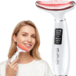 Thérapie par lumière rouge visage et cou, masseur 7 couleurs anti-âge, appareil LED rechargeable avec chaleur et vibration Thérapie par lumière rouge visage et cou, masseur 7 couleurs anti-âge, appareil LED rechargeable avec chaleur et vibration