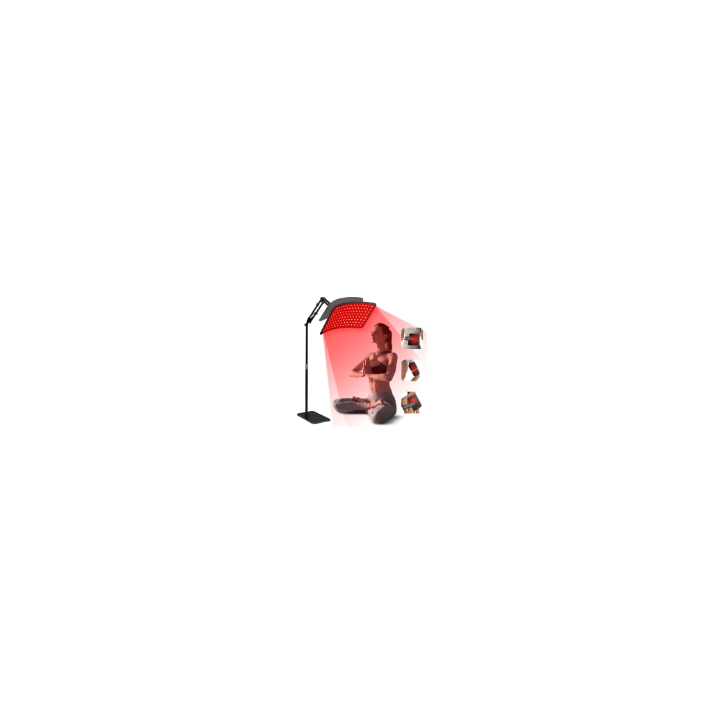 INTEO 2-in-1 Red & Infrared Light Therapy Lamp 660nm/850nm for Face & Body with Detachable Design & Protective Glass