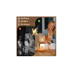 Hong-in Dimmable Candle Warmer Lamp with Timer & Adjustable Height
