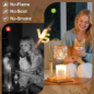 Hong-in Dimmable Candle Warmer Lamp with Timer & Adjustable Height, Vintage Amber Glass Wax Melt Warmer Gift