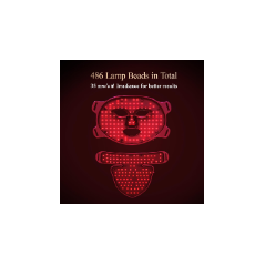 MEGELIN 7-Color LED Red Light Therapy Mask for Face & Neck – White