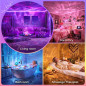 Mubarek 3-in-1 Ambient Light: Sunset, Ocean & Northern Lights Projector with 216 Modes & Remote - Bedroom Decor Gift