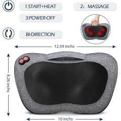 VIKTOR JURGEN Shiatsu Back Massager with Heat – Deep Tissue Relief